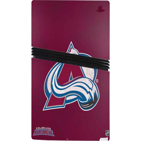 NHL Colorado Avalanche Distressed PS5 Pro Bundle Skin