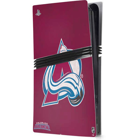 NHL Colorado Avalanche Distressed PS5 Pro Console Skin