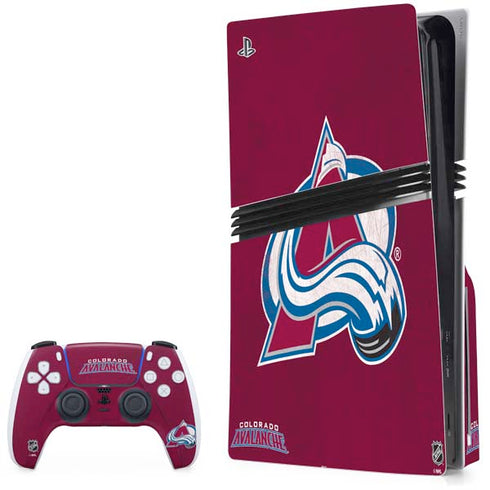 NHL Colorado Avalanche Distressed PlayStation PS5 Skins
