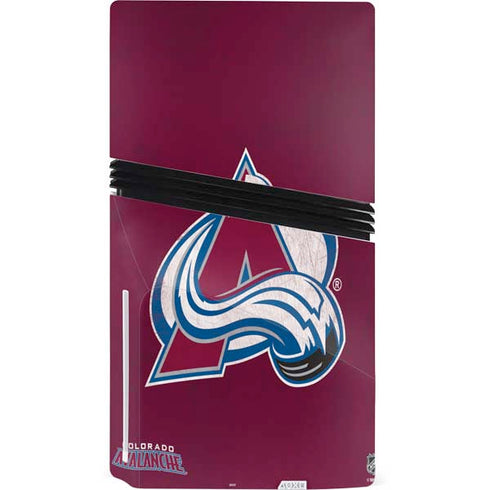 NHL Colorado Avalanche Distressed PS5 Pro Disk Bundle Skin