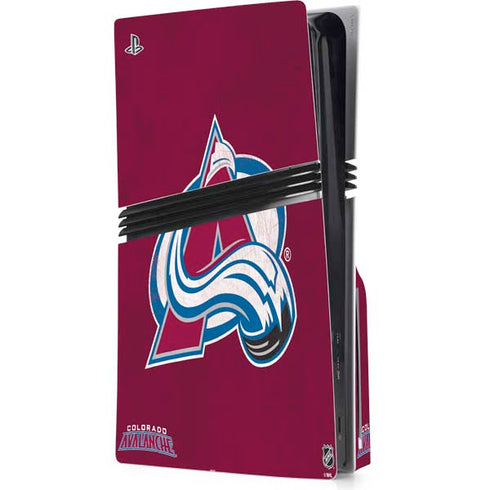 NHL Colorado Avalanche Distressed PlayStation PS5 Skins