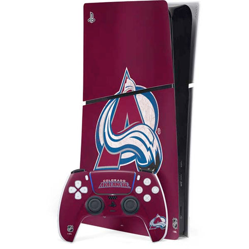 NHL Colorado Avalanche Distressed PlayStation PS5 Skins
