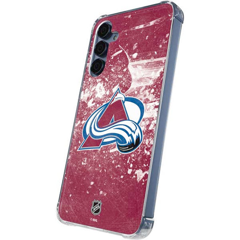 NHL Colorado Avalanche Frozen Galaxy A35 5G Clear Case