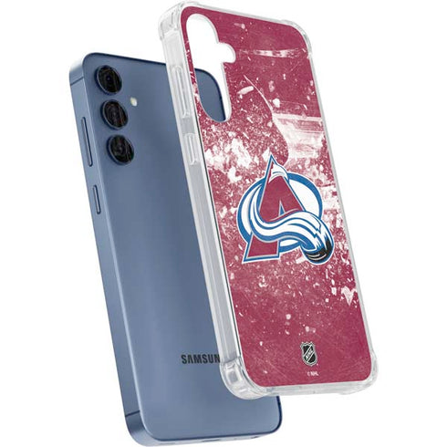 NHL Colorado Avalanche Frozen Galaxy A35 5G Clear Case