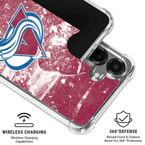 NHL Colorado Avalanche Frozen Galaxy S26 Plus Clear Case