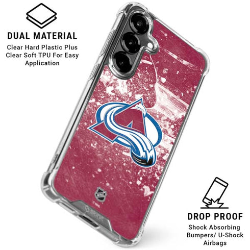 NHL Colorado Avalanche Frozen Galaxy S26 Plus Clear Case