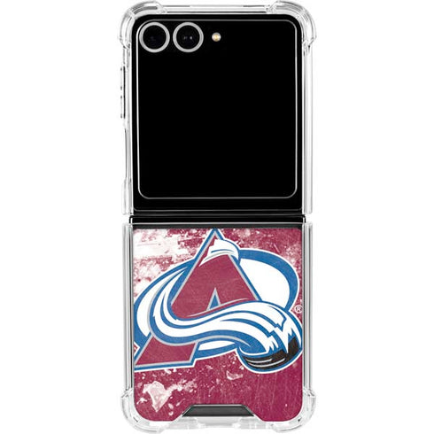 NHL Colorado Avalanche Frozen Galaxy Z Flip7 Clear Case