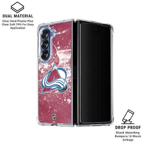 NHL Colorado Avalanche Frozen Galaxy Z Fold7 Clear Case