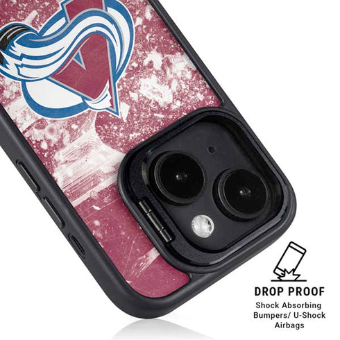 NHL Colorado Avalanche Frozen iPhone 14 Kickstand Case