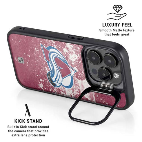 NHL Colorado Avalanche Frozen iPhone 14 Pro Max Kickstand Case
