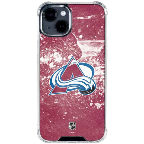 NHL Colorado Avalanche Frozen iPhone 15 Clear Case