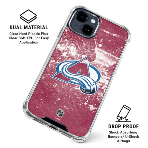 NHL Colorado Avalanche Frozen iPhone 15 Clear Case