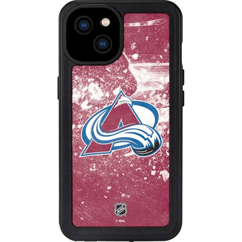 NHL Colorado Avalanche Frozen iPhone 15 Plus Waterproof Case