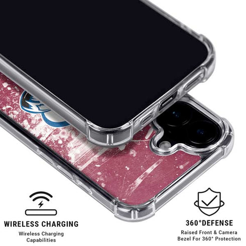 NHL Colorado Avalanche Frozen iPhone 16 Plus Clear Case