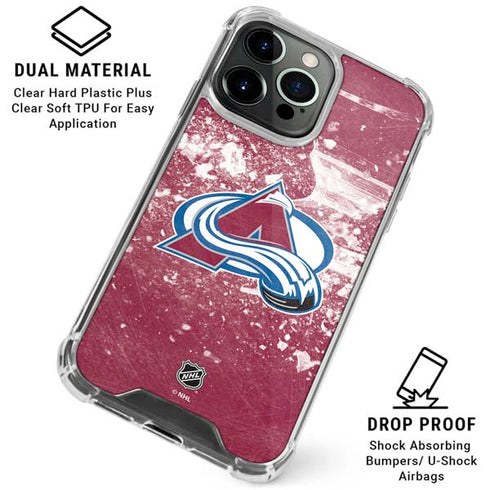 NHL Colorado Avalanche Frozen iPhone 16 Pro Clear Case