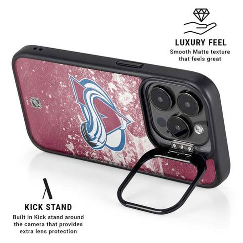 NHL Colorado Avalanche Frozen iPhone 16 Pro Kickstand Case