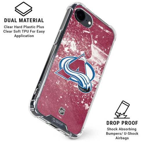 NHL Colorado Avalanche Frozen iPhone 16e Clear Case