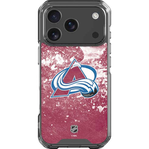 NHL Colorado Avalanche Frozen iPhone 17 Pro Clear Case
