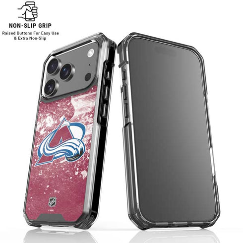 NHL Colorado Avalanche Frozen iPhone 17 Pro Max Clear Case