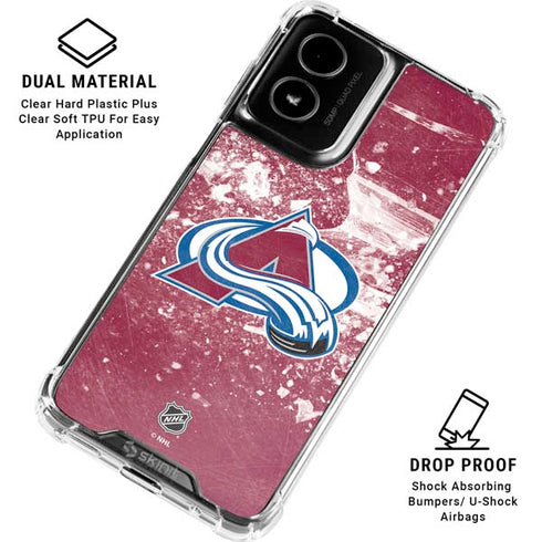 NHL Colorado Avalanche Frozen Moto G Power 5G (2024) Clear Case