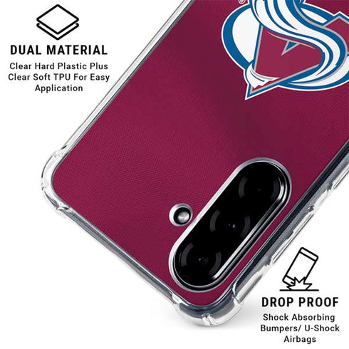 NHL Colorado Avalanche Jersey Galaxy A36 5G Clear Case