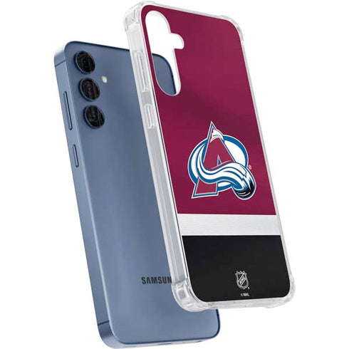 NHL Colorado Avalanche Jersey Galaxy A55 5G Clear Case