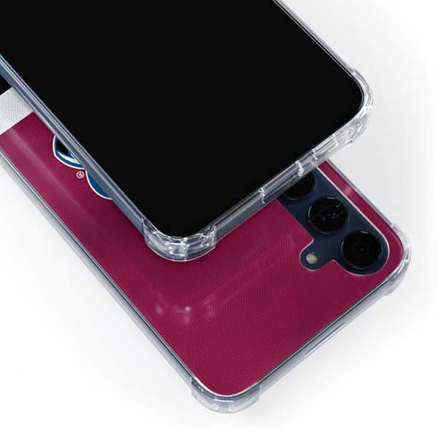 NHL Colorado Avalanche Jersey Galaxy A55 5G Clear Case