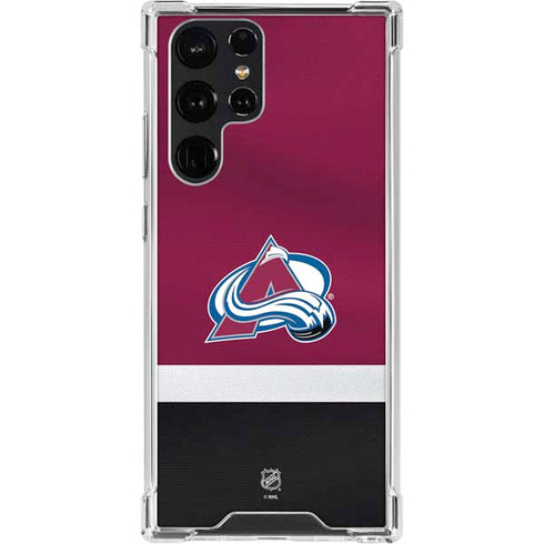 NHL Colorado Avalanche Jersey Galaxy S23 Ultra Clear Case