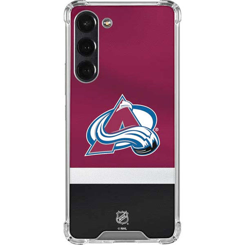NHL Colorado Avalanche Jersey Galaxy S24 FE Clear Case