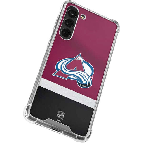 NHL Colorado Avalanche Jersey Galaxy S24 FE Clear Case