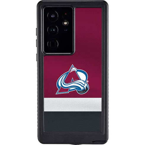 NHL Colorado Avalanche Jersey Galaxy S24 Ultra Waterproof Case