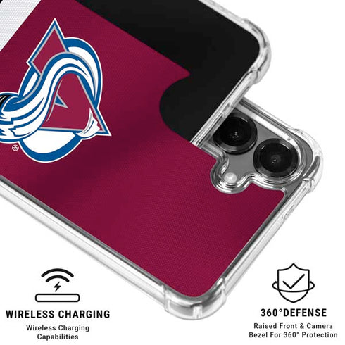 NHL Colorado Avalanche Jersey Galaxy S26 Plus Clear Case