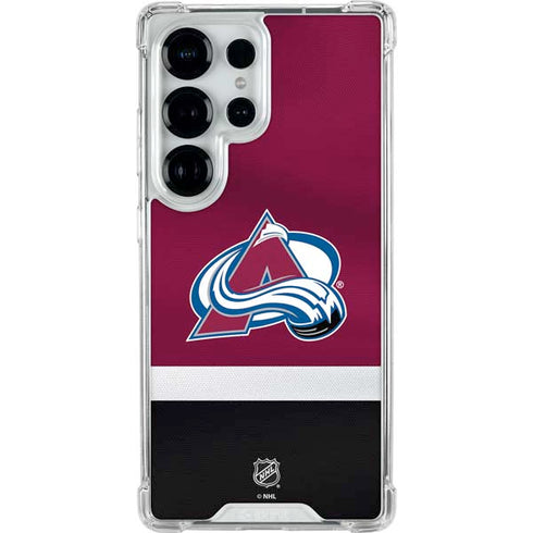 NHL Colorado Avalanche Jersey Galaxy S26 Ultra Clear Case