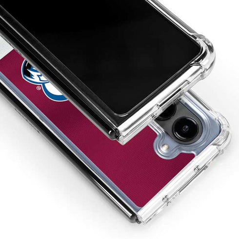 NHL Colorado Avalanche Jersey Galaxy Z Fold5 5G Clear Case