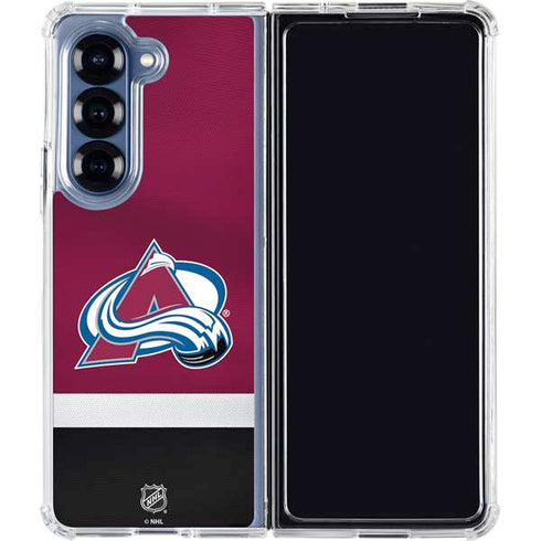NHL Colorado Avalanche Jersey Galaxy Z Fold6 Clear Case