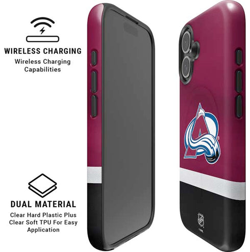 NHL Colorado Avalanche Jersey iPhone 16 Plus Magsafe Impact Case