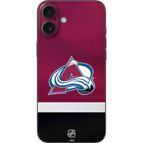 NHL Colorado Avalanche Jersey iPhone 16 Plus Skin