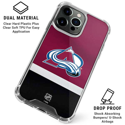 NHL Colorado Avalanche Jersey iPhone 16 Pro Clear Case