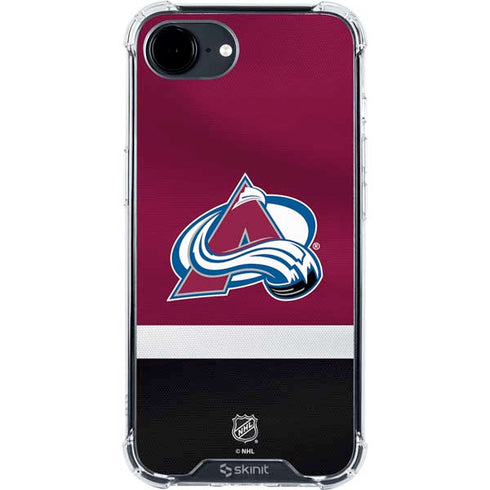 NHL Colorado Avalanche Jersey iPhone 16e Clear Case