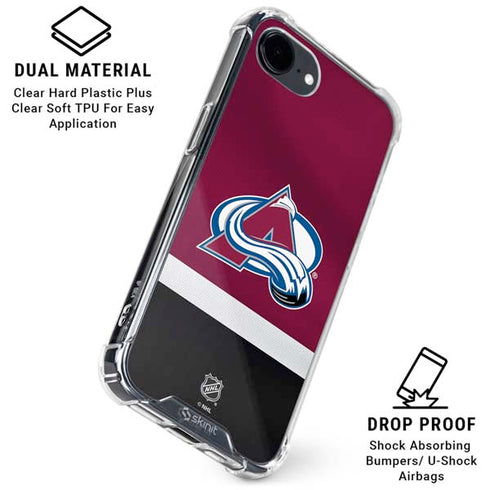 NHL Colorado Avalanche Jersey iPhone 16e Clear Case