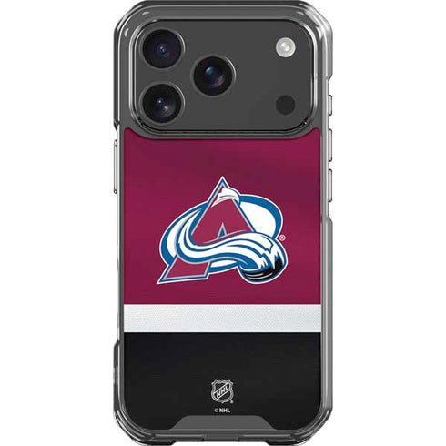 NHL Colorado Avalanche Jersey iPhone 18 Pro Clear Case