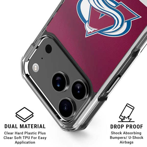 NHL Colorado Avalanche Jersey iPhone 18 Pro Clear Case