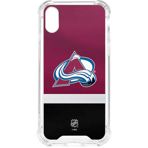 NHL Colorado Avalanche Jersey iPhone XS Clear Case
