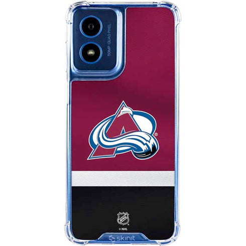 NHL Colorado Avalanche Jersey Moto G 5G (2024) Clear Case