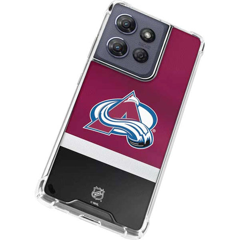 NHL Colorado Avalanche Jersey Moto G Stylus 5G (2025) Clear Case