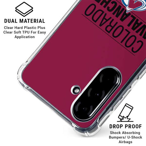 NHL Colorado Avalanche Lineup Galaxy A36 5G Clear Case