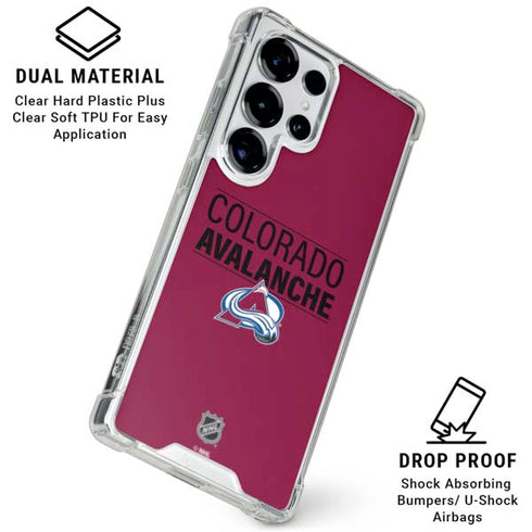 NHL Colorado Avalanche Lineup Galaxy S25 Ultra Clear Case
