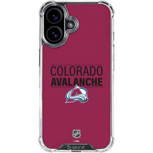 NHL Colorado Avalanche Lineup iPhone 16 Clear Case