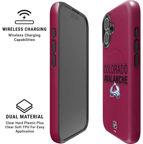 NHL Colorado Avalanche Lineup iPhone 16 Magsafe Impact Case