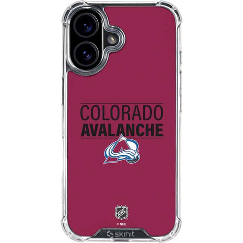 NHL Colorado Avalanche Lineup iPhone 16 Plus Clear Case